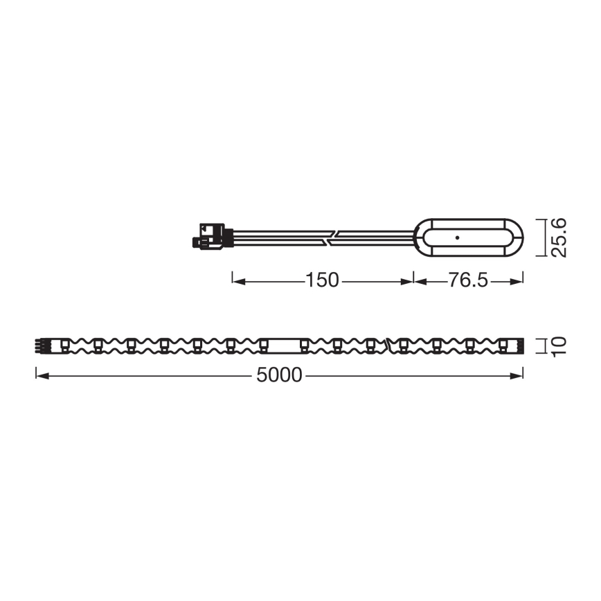 Osram - LED RGBW prigušiva traka FLEX 5m LED/10W/230V + daljinsko upravljanje