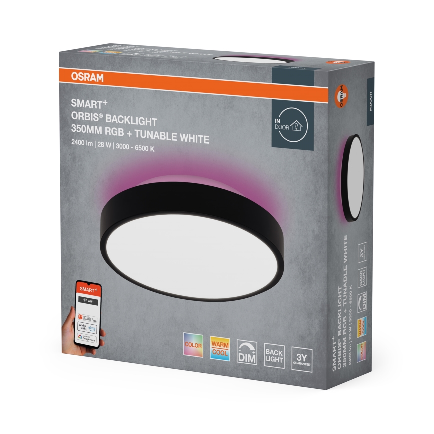 Osram - LED RGBW prigušivo stropno svjetlo SMART+ ORBIS LED/28W/230V Ø 35 cm 2700-6500K Wi-Fi
