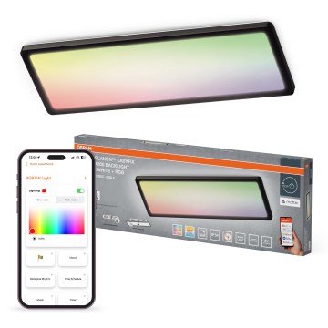 Osram - LED RGBW prigušivo stropno svjetlo SMART+ PLANON LED/30W/230V 2800-6500K 58x20 cm Wi-Fi IP54 crne boje