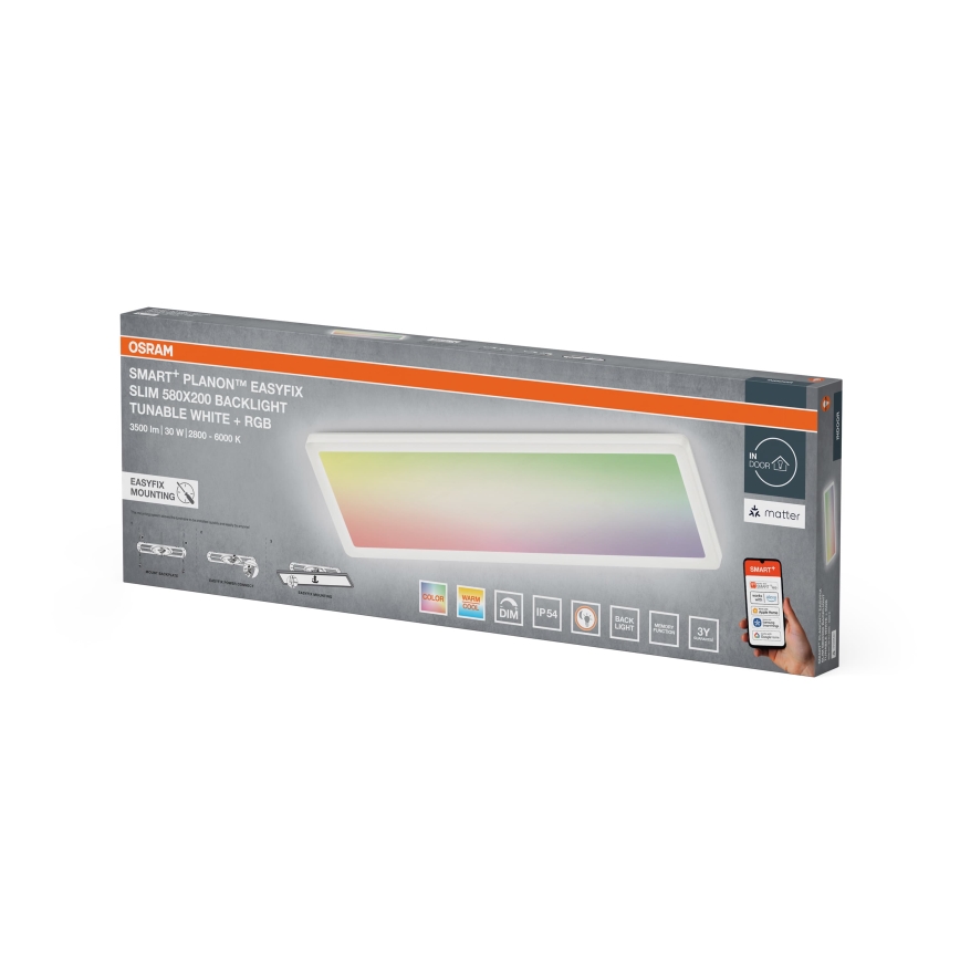 Osram - LED RGBW Prigušivo stropno svjetlo SMART+ PLANON LED/30W/230V 2800-6500K 58x20 cm Wi-Fi IP54 bijelo