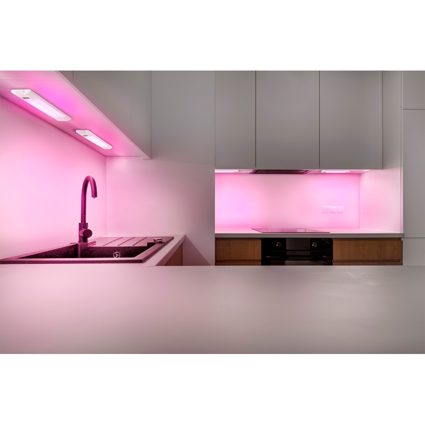 Osram - LED RGBW prigušivo podkuhinjsko svjetlo s senzorom pokreta LINEAR EDGE LED/4W/230V 30 cm bijelo + daljinski upravljač