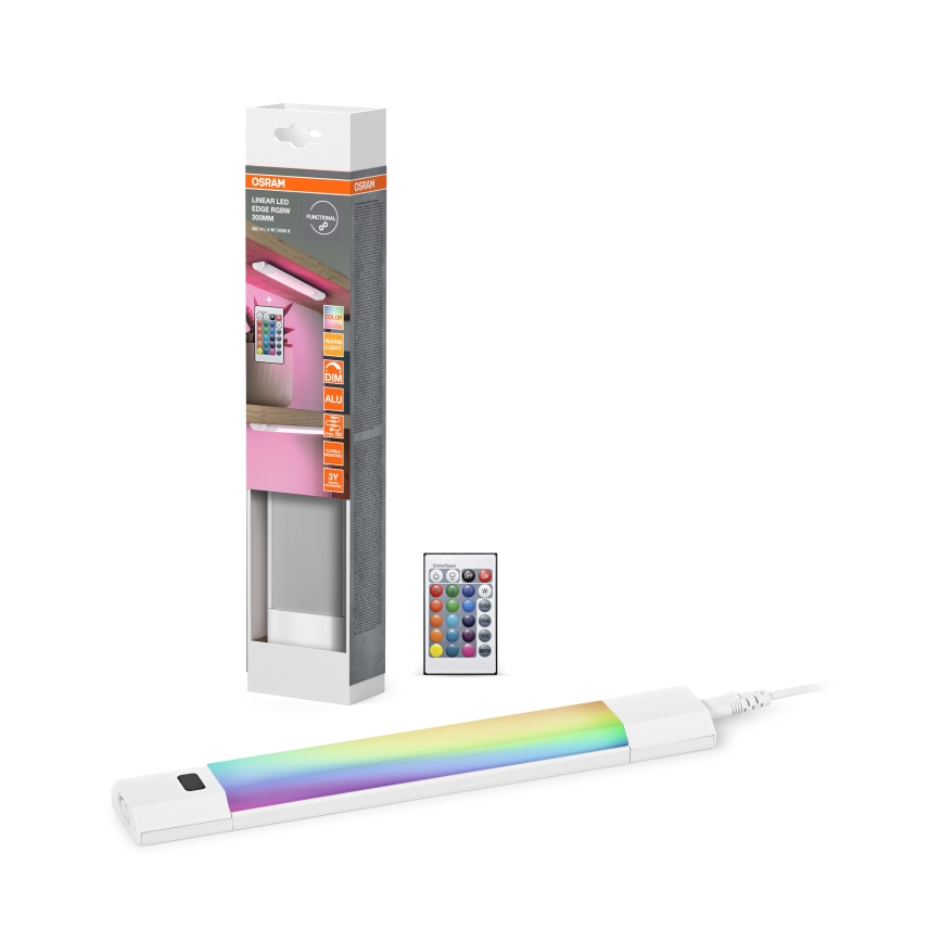 Osram - LED RGBW prigušivo podkuhinjsko svjetlo s senzorom pokreta LINEAR EDGE LED/4W/230V 30 cm bijelo + daljinski upravljač