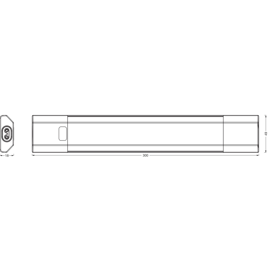 Osram - LED RGBW prigušivo podkuhinjsko svjetlo s senzorom pokreta LINEAR EDGE LED/4W/230V 30 cm bijelo + daljinski upravljač