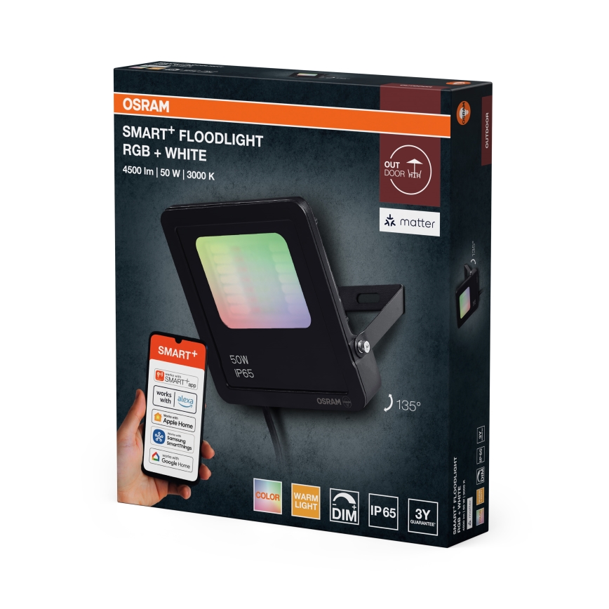 Osram - LED RGBW reflektor SMART+ FLOODLIGHT s mogućnošću prigušivanja LED/50W/230V IP65 Wi-Fi