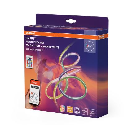 Osram - LED RGBW s mogućnošću prigušivanja, vanjska LED traka SMART+ MAGIC 5m LED/21W/230V IP44 Wi‑Fi + daljinski upravljač