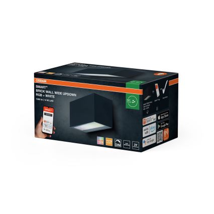 Osram - LED RGBW vanjska zidna svjetiljka SMART+ BRICK s mogućnošću prigušivanja LED/14W/230V IP44 Wi-Fi