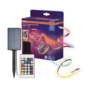 Osram - LED RGBW solarna traka FLEX MAGIC 5m s mogućnošću prigušivanja LED/1,6W/3,7V 2000 mAh IP44 + daljinski upravljač