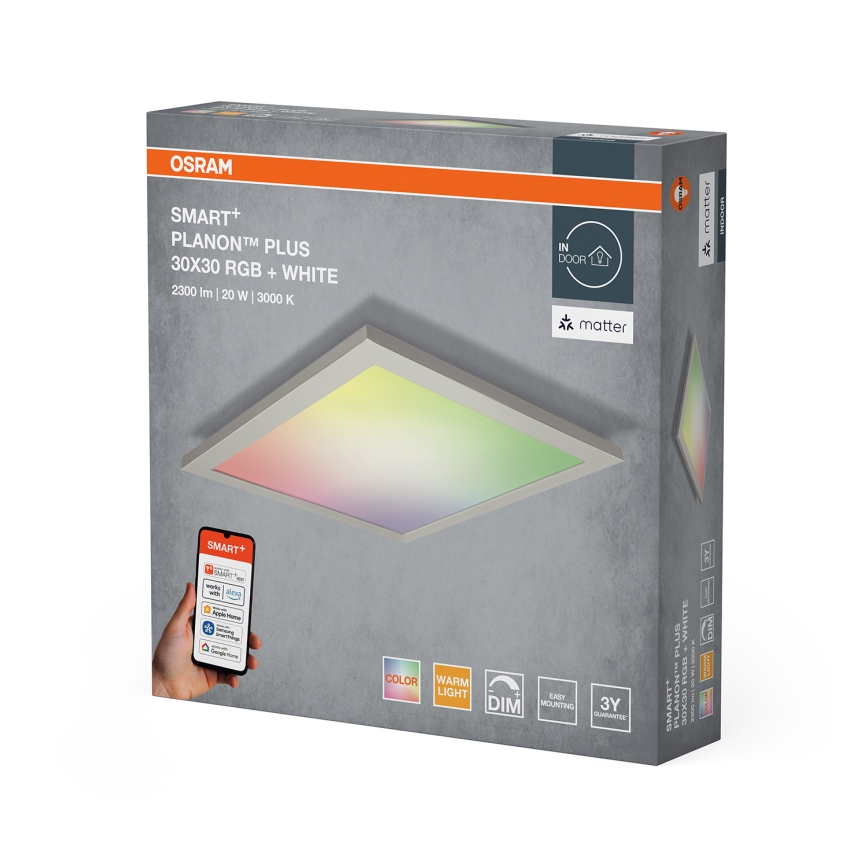 Osram - LED RGBW prigušiva stropna svjetiljka SMART+ PLANON LED/20W/230V 30x30 cm