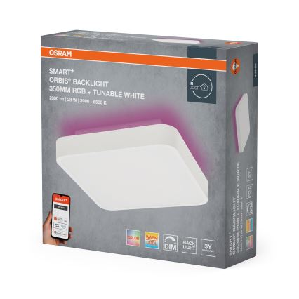 Osram - LED RGBW stropno svjetlo s mogućnošću prigušivanja SMART+ ORBIS LED/28W/230V 35x35 cm 2700-6500K Wi-Fi