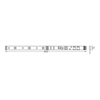 Osram - LED RGBW traka FLEX 3m LED/10W/230V s mogućnošću prigušivanja + daljinski upravljač