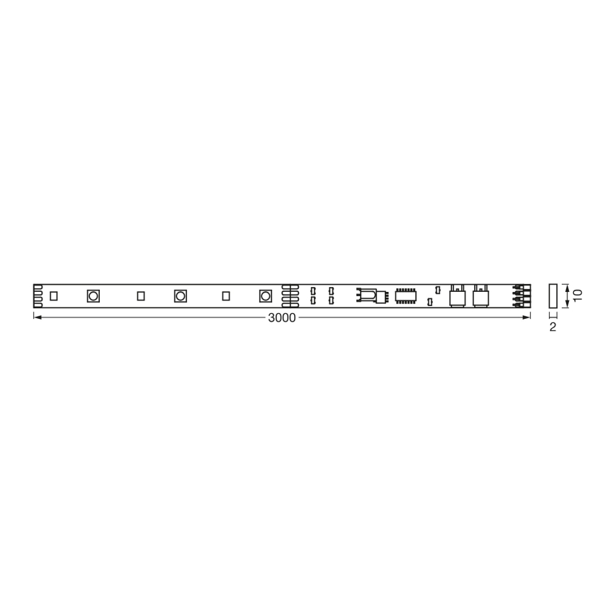 Osram - LED RGBW traka FLEX 3m LED/10W/230V s mogućnošću prigušivanja + daljinski upravljač
