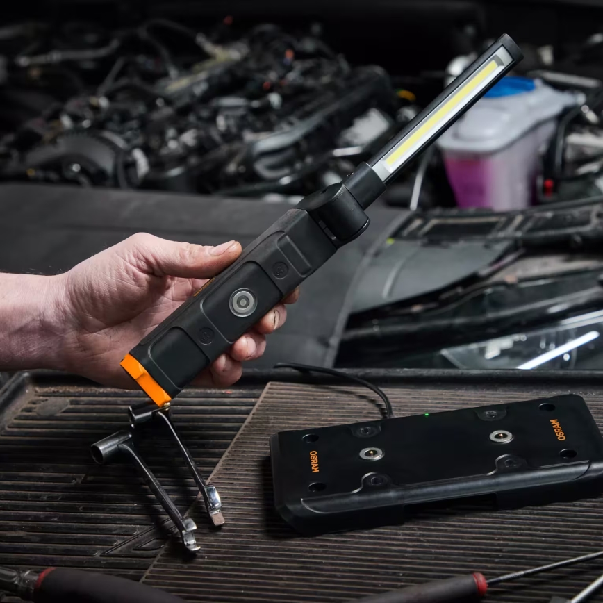 Osram - punjiva LED svjetiljka s prigušavanjem LEDINSPECT WIRE-FREE SLIM 600 LED/5W/3,7V IP54