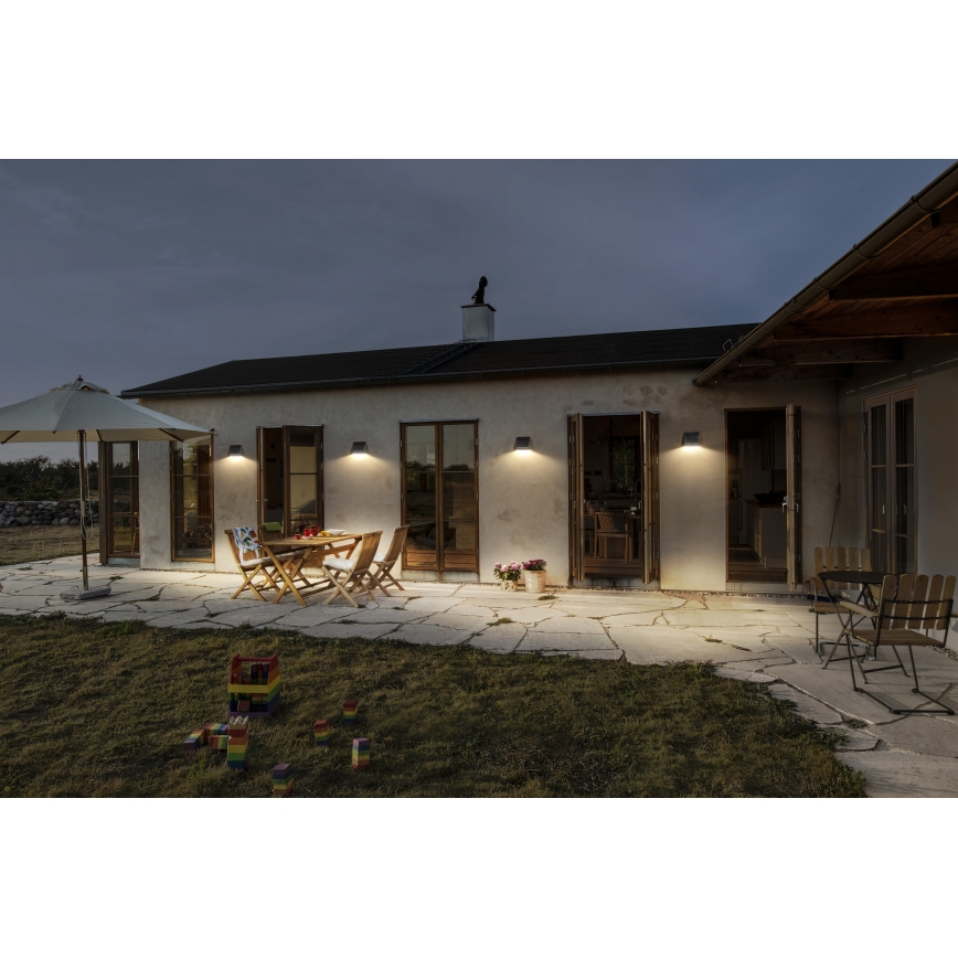 Osram - LED solarna zidna svjetiljka sa senzorom ENDURA STYLE LED/10,2W/4,2V 2000 mAh IP54 antracitna