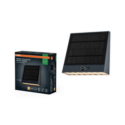 Osram - LED solarna zidna svjetiljka sa senzorom ENDURA STYLE LED/10,2W/4,2V 2000 mAh IP54 antracitna