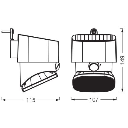Osram - LED solarno zidno svjetlo s senzorom ENDURA STYLE LED/10,3W/4,2V 2000 mAh IP54 antracit