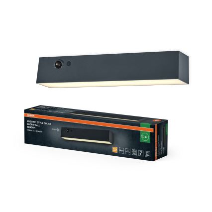 Osram - LED solarna zidna svjetiljka s senzorom ENDURA STYLE LED/12,4W/4,2V 2000 mAh IP54 antracit