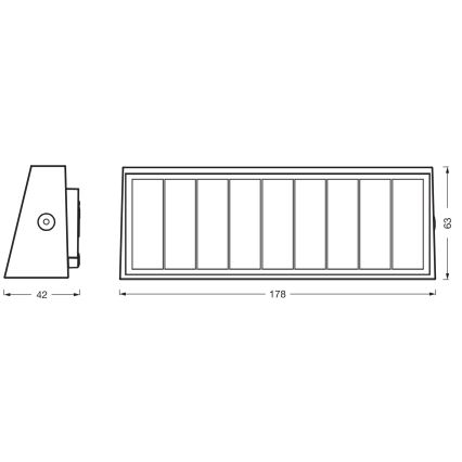 Osram - LED prigušivo solarno zidno svjetlo ENDURA STYLE LED/7,1W/4,2V 2000 mAh IP44 antracit
