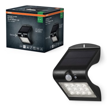 Osram - LED solarna zidna svjetiljka s senzorom pokreta i sumraka BUTTERFLY LED/1,5W/3,7V 1200 mAh IP65