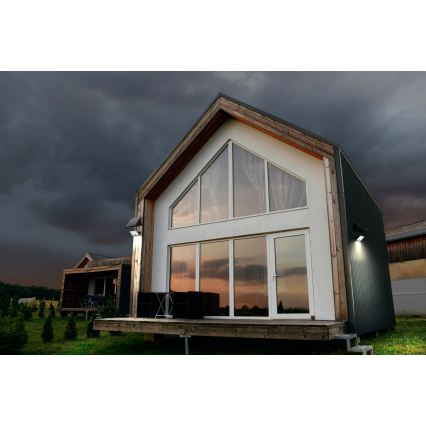 Osram - LED solarni reflektor s mogućnošću prigušivanja i senzorom ENDURA LED/30W/6,4V 4000K IP65 crne boje + daljinski upravljač
