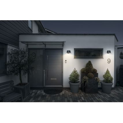 Osram - LED solarna zidna svjetiljka sa senzorom ENDURA STYLE LED/10,1W/4,2V 2000 mAh IP54 antracit