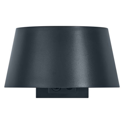 Osram - LED solarna zidna svjetiljka sa senzorom ENDURA STYLE LED/10,1W/4,2V 2000 mAh IP54 antracit