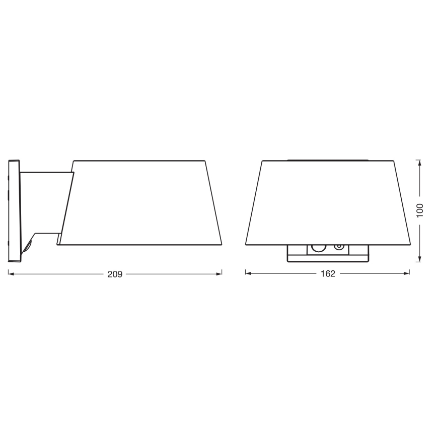 Osram - LED solarna zidna svjetiljka sa senzorom ENDURA STYLE LED/10,1W/4,2V 2000 mAh IP54 antracit