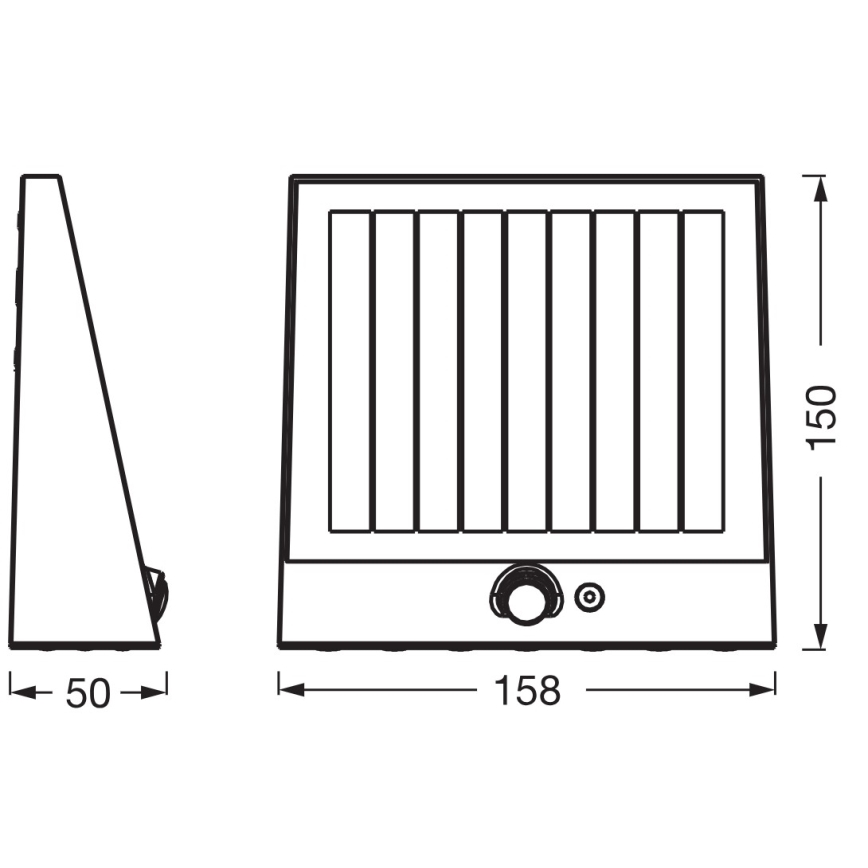Osram - LED solarna zidna svjetiljka s senzorom ENDURA STYLE LED/10,2W/4,2V 2000 mAh IP54 antracit