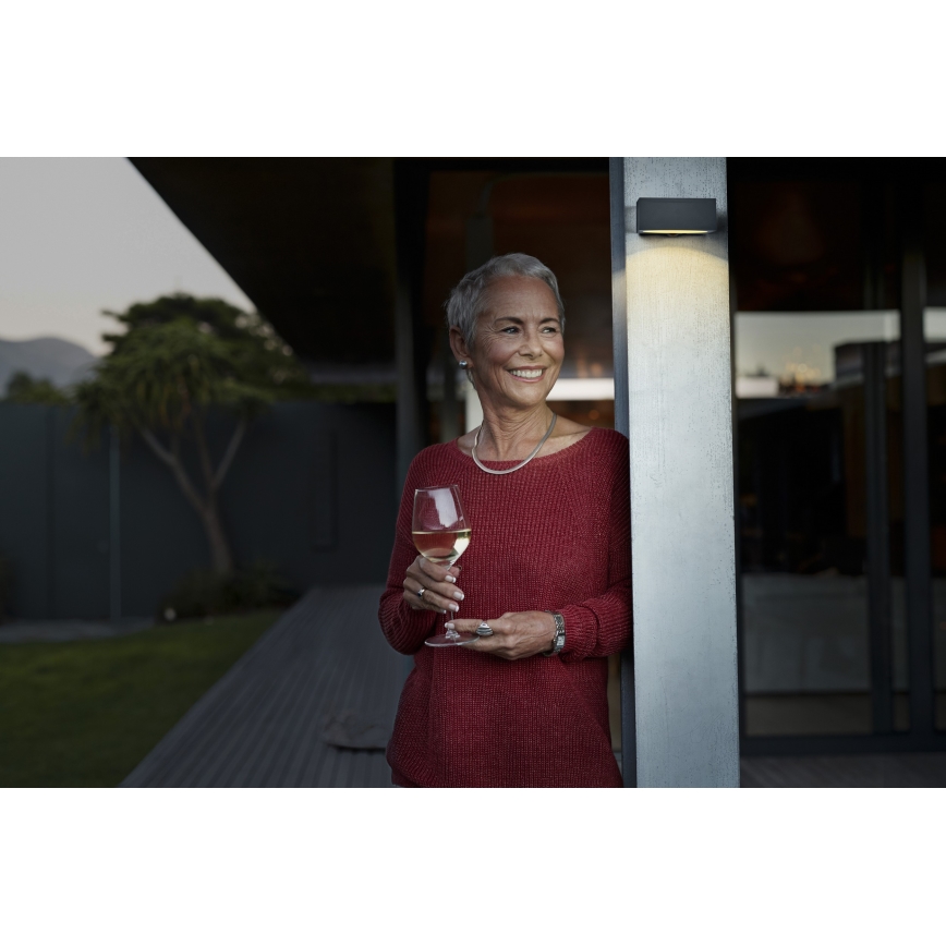 Osram - LED solarno zidno svjetlo s mogućnošću prigušivanja i senzorom ENDURA STYLE LED/10,7W/4,2V 2000 mAh IP65 antracit