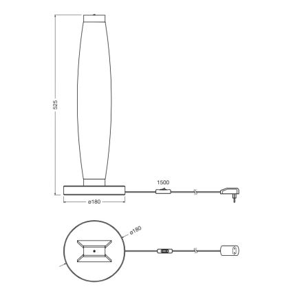 Osram - LED stolna lampa DECOR FLAT LED/13W/230V siva