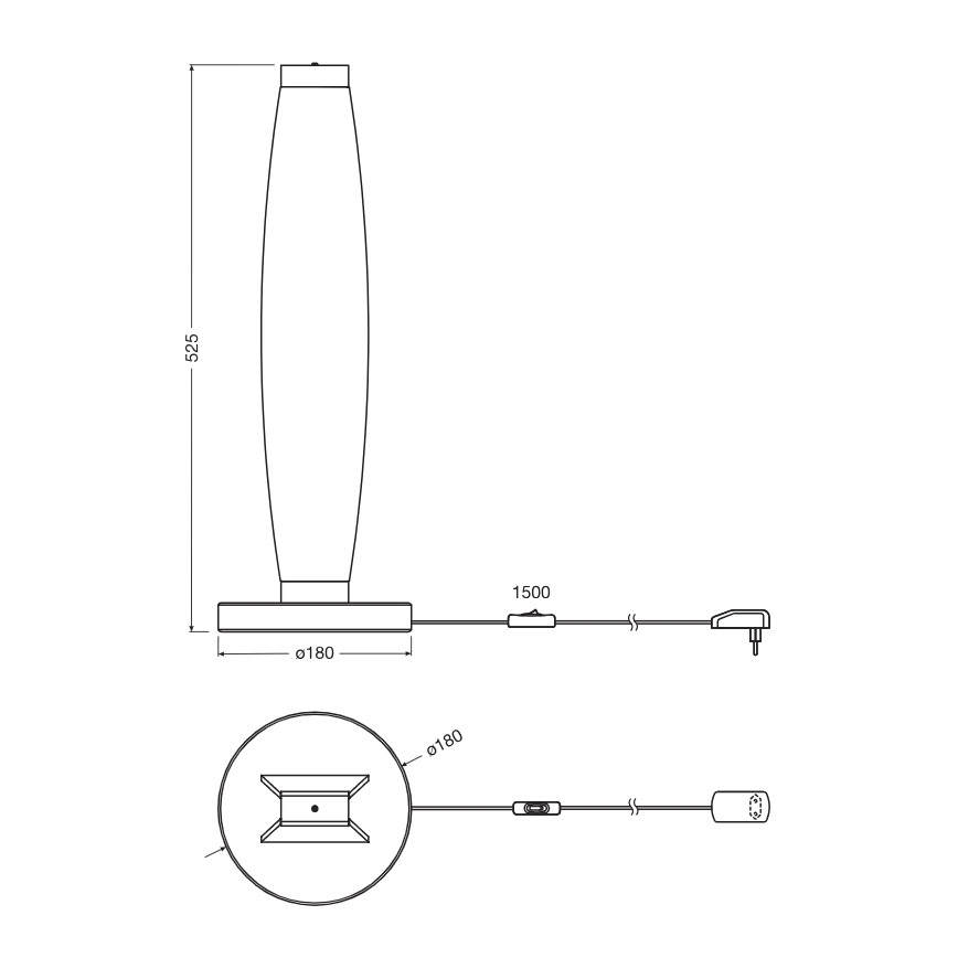 Osram - LED stolna lampa DECOR FLAT LED/13W/230V siva