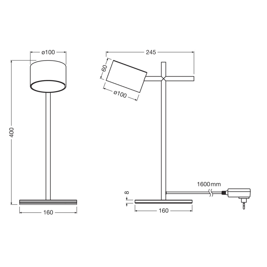 Osram - LED stolna lampa DECOR KYOTO s dodirnim upravljanjem i prigušavanjem LED/12W/230V CRI 90 crna