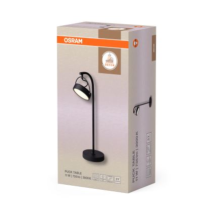Osram - LED stolna svjetiljka DECOR PUCK LED/11W/230V CRI 90 crna