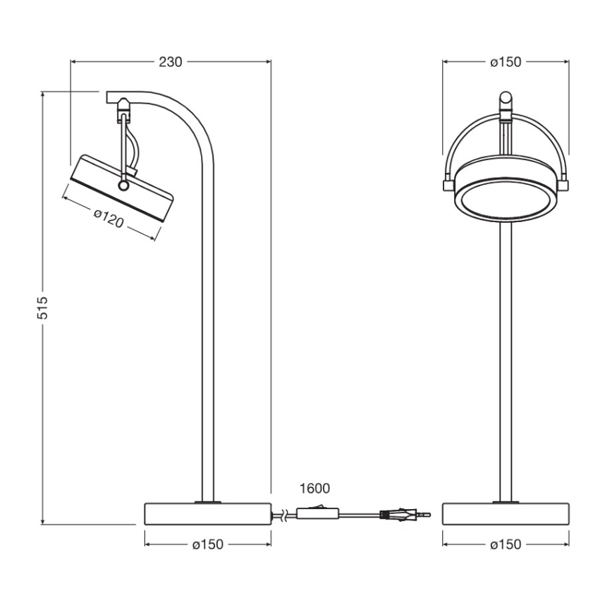Osram - LED stolna svjetiljka DECOR PUCK LED/11W/230V CRI 90 crna