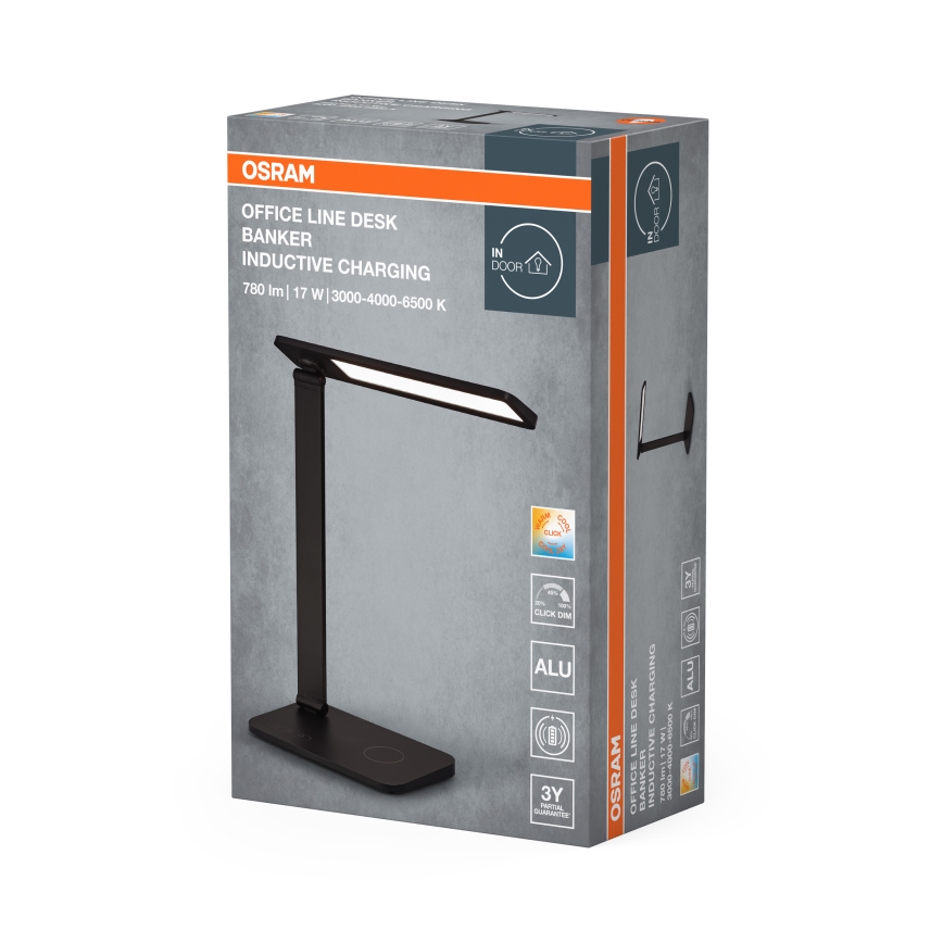 Osram - LED stolna lampa s prigušivanjem OFFICE LINE LED/17W/230V 3000/4000/6500K crna