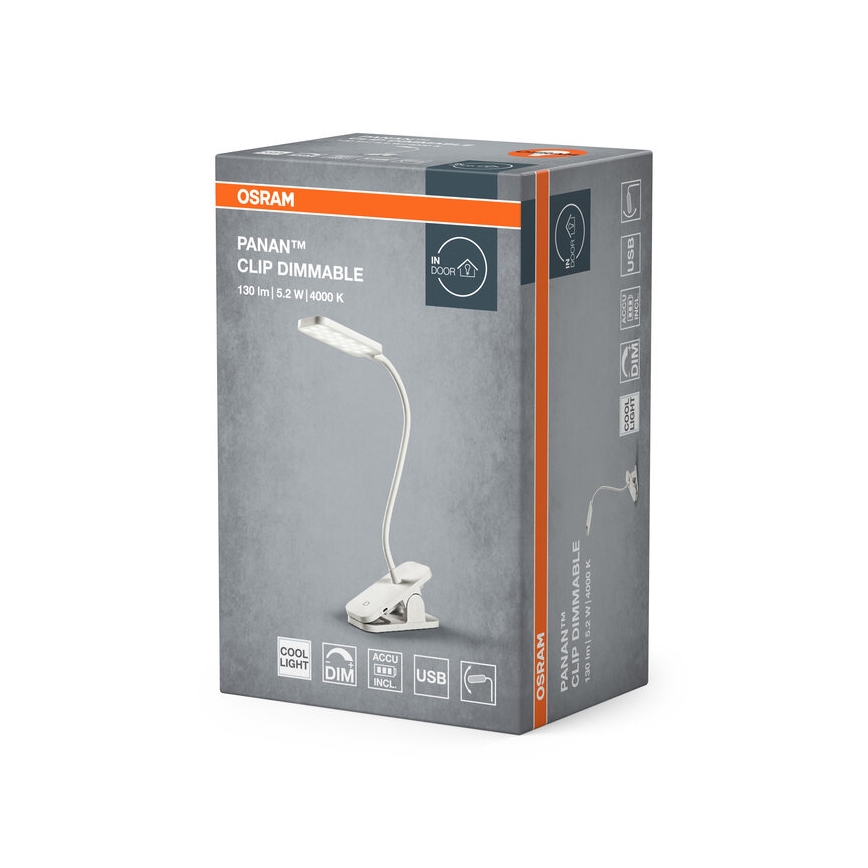 Osram - LED stolna lampa s dodirnim upravljanjem i mogućnošću prigušivanja PANAN LED/5,2W/5V 1200 mAh