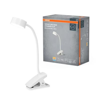 Osram - Prigušiva LED stolna svjetiljka sa stezaljkom OFFICE LINE LED/4,8W/230V 3000/4000/6500K bijela
