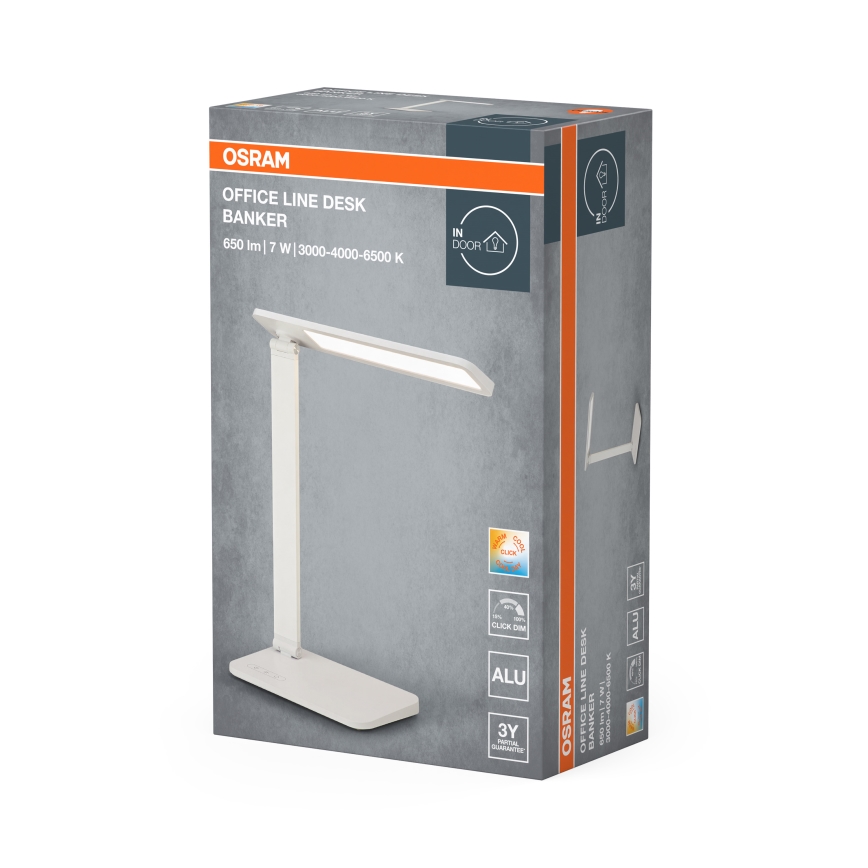 Osram - LED stolna svjetiljka s prigušivanjem OFFICE LINE LED/7W/230V 3000/4000/6500K bijela