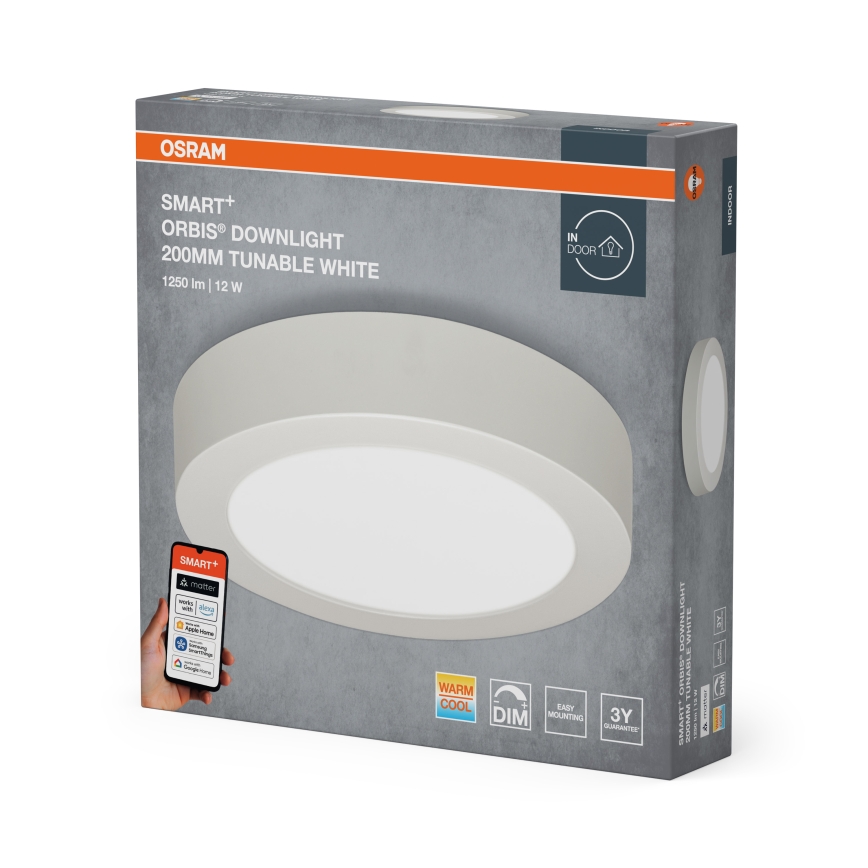 Osram - LED s mogućnošću prigušivanja stropno ugradno svjetlo SMART+ DOWNLIGHT LED/12W/230V prom. 20 cm 3000-6500K Wi-Fi