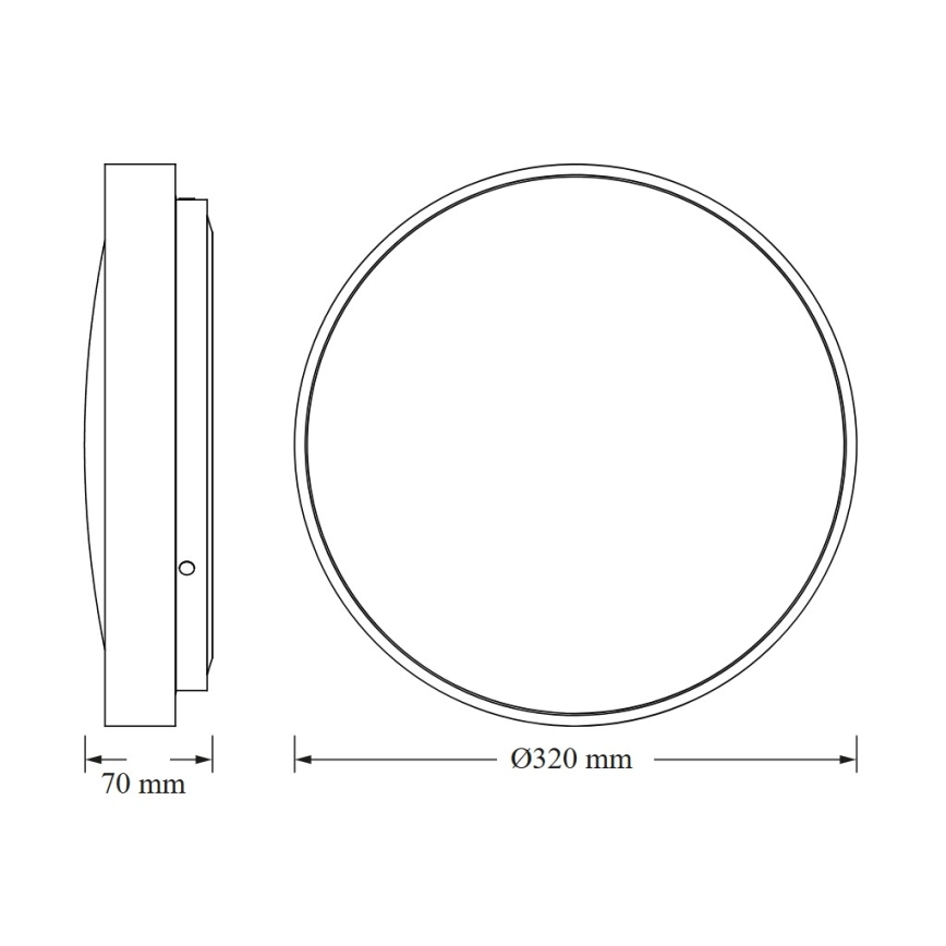 Osram - LED stropna svjetiljka sa senzorom sumraka CEILING LUXO LED/18W/230V Ø 32 cm srebrna