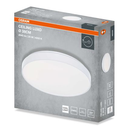 Osram - LED stropna svjetiljka CEILING LUXO LED/24W/230V Ø 38 cm bijela