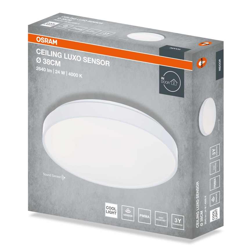 Osram - LED stropno svjetlo s senzorom sumraka CEILING LUXO LED/24W/230V Ø 38 cm bijelo