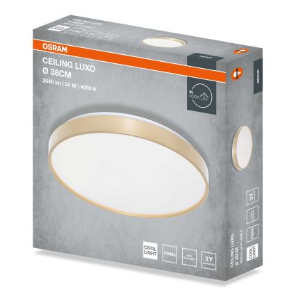 Osram - LED stropna svjetiljka CEILING LUXO LED/24W/230V Ø 38 cm zlatna