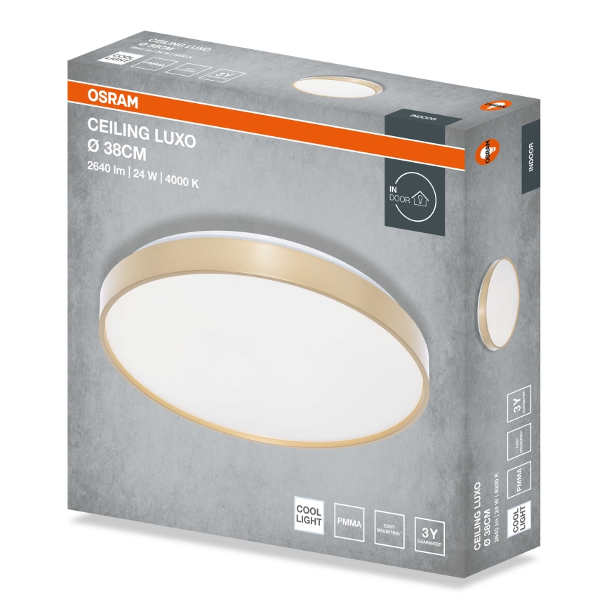 Osram - LED stropna svjetiljka CEILING LUXO LED/24W/230V Ø 38 cm zlatna