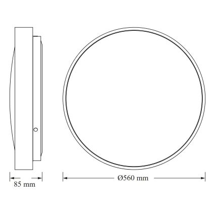 Osram - LED stropna svjetiljka CEILING LUXO LED/60W/230V Ø 56 cm zlatna