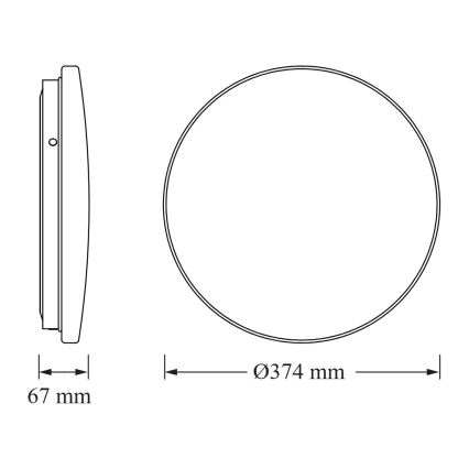 Osram - okruglo stropno LED svjetlo sa senzorom sumraka LED/24W/230V 4000K Ø 37 cm bijela