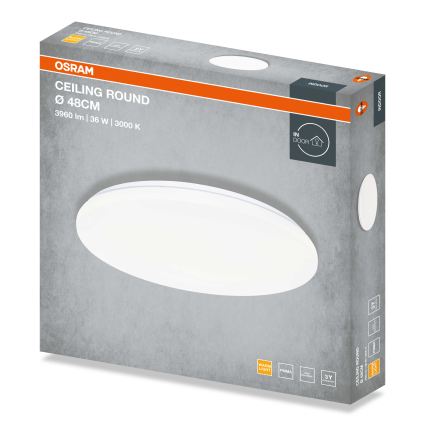 Osram - LED stropna svjetiljka CEILING ROUND LED/36W/230V 3000K Ø 48 cm bijela