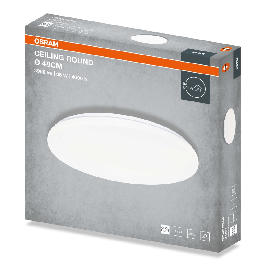Osram - LED stropna svjetiljka CEILING ROUND LED/36W/230V 4000K Ø 48 cm bijela