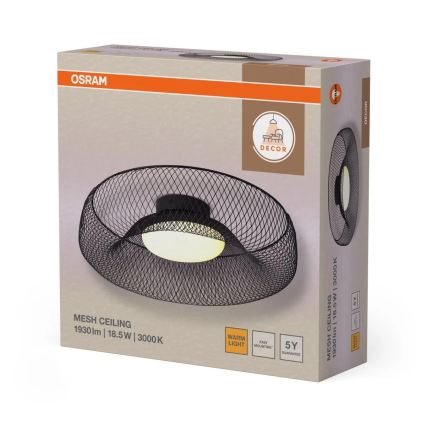 Osram - LED stropna svjetiljka DECOR MESH LED/18,5W/230V Ø 30 cm crna