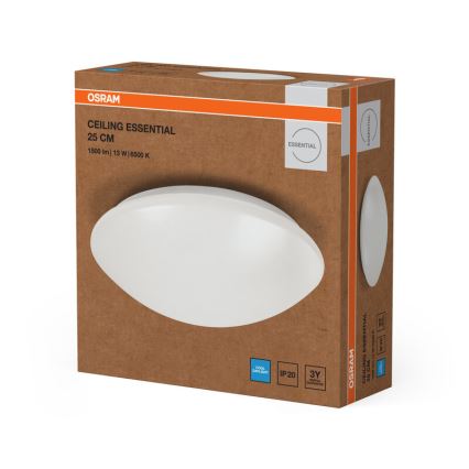 Osram - LED stropna svjetiljka ESSENTIAL, 13 W, 230 V, 6500 K (hladno bijelo), promjer 25 cm