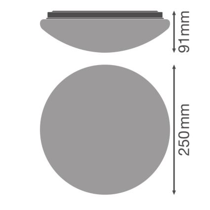 Osram - LED stropna svjetiljka ESSENTIAL, 13 W, 230 V, 6500 K (hladno bijelo), promjer 25 cm